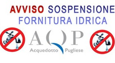 INTERRUZIONE EROGAZIONE IDRICA INTERO ABITATO E ZONA P.I.P. PER GIORNO 08/06/...